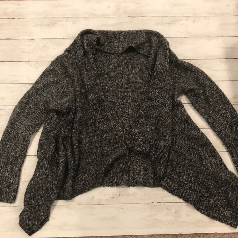 H&M Chunky Heather Gray Knit Cardigan